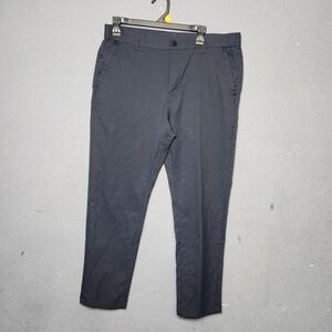 JACK ARCHER Deep Blue Flat Front Polyester Casual Dress Pants Mens 33x28